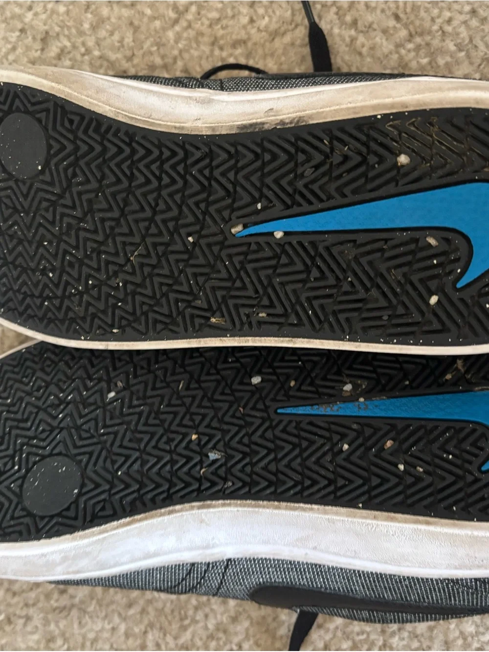 Nike Black and Blue SB Low-Top Canvas Sneakers